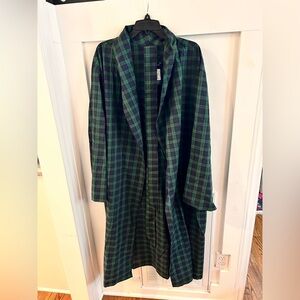 Polo Ralph Lauren Green Plaid cotton robe buffalo check s/m